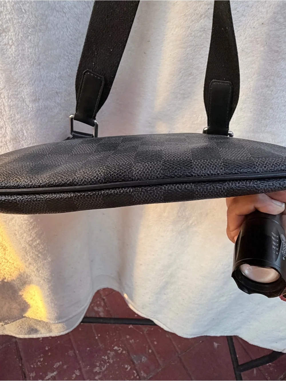 Louis Vuitton Black Damier Crossbody Shoulder Bag